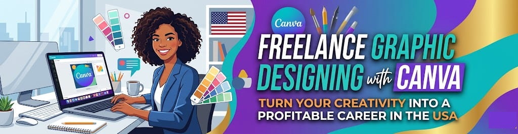 Freelance Graphic Designing with Canva Turn Your Creativity into a Profitable Career in the USA