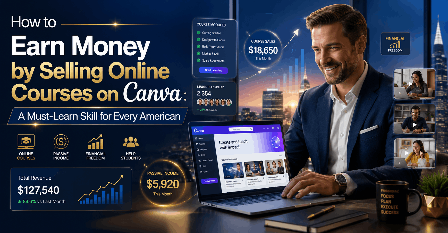 How to Earn Money by Selling Online Courses on Canva A Must-Learn Skill for Every American