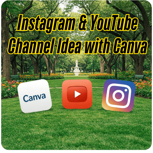 Instagram & YouTube Channel Idea with Canva – Earn While Teaching! 🎥