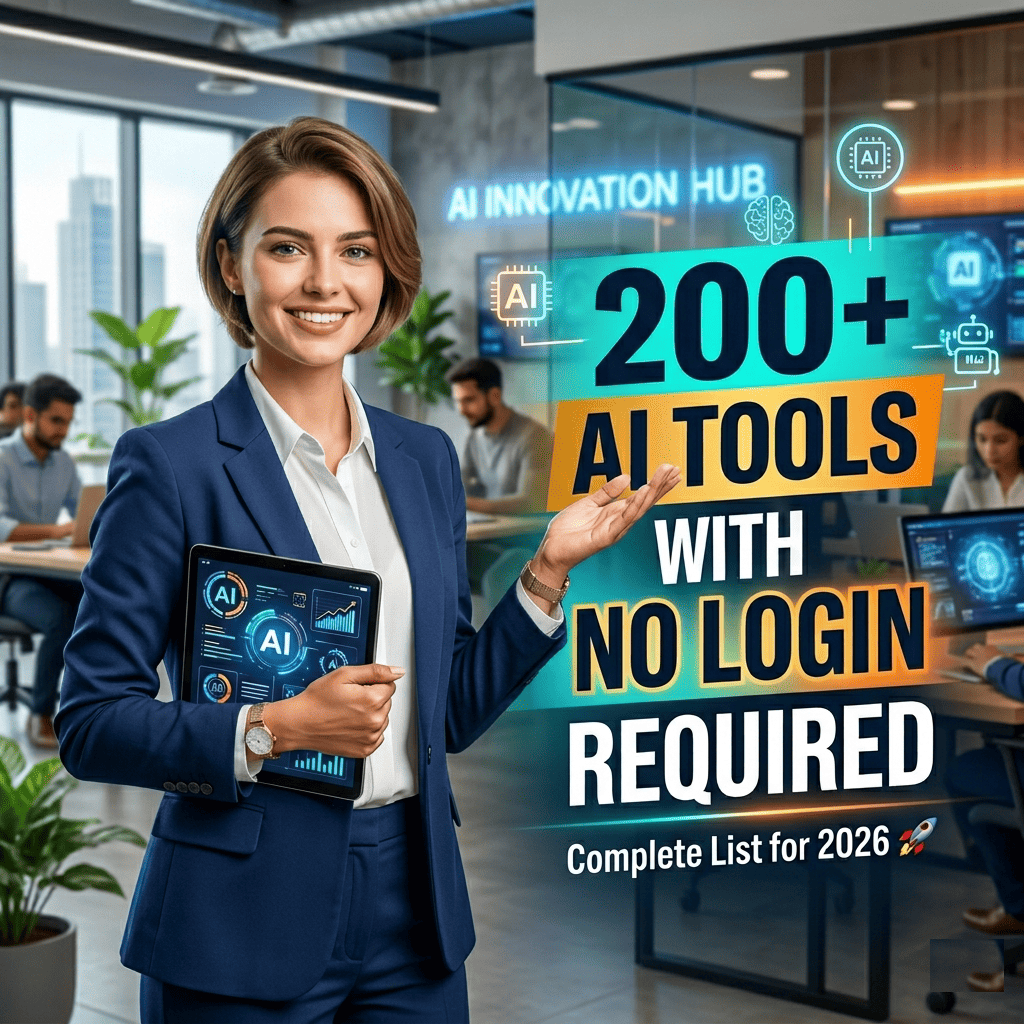 200+ FREE AI TOOLS (NO LOGIN REQUIRED) – COMPLETE LIST FOR 2026