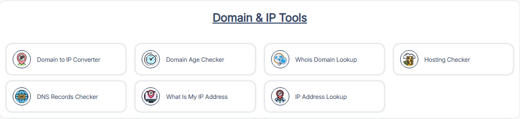 DOMAIN & IP TOOLS