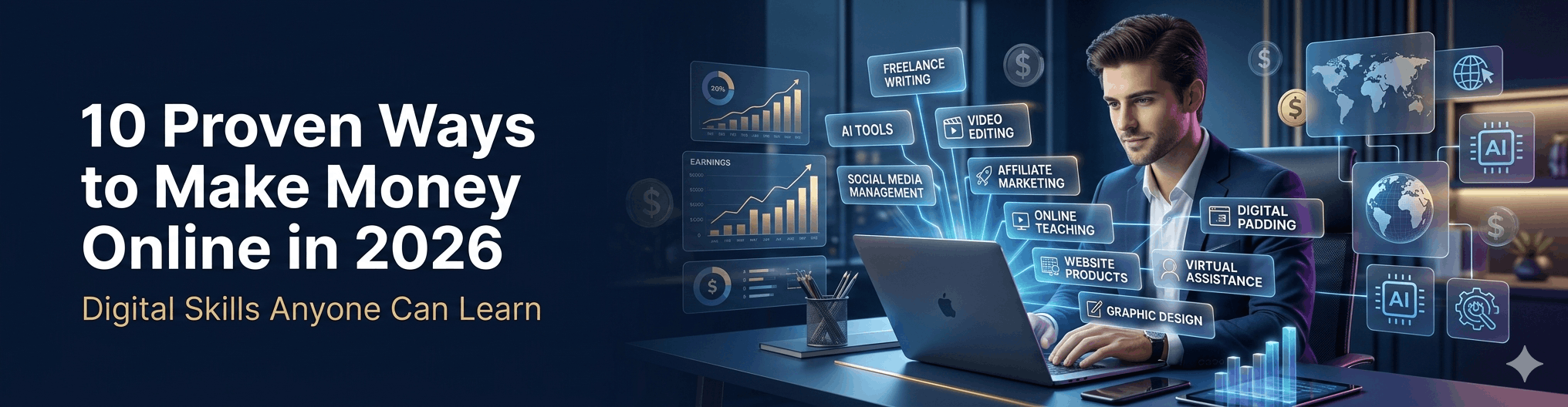 10 Proven Ways to Make Money Online in 2026 With Digital Skills (No Experience Needed)